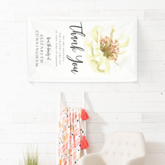 水モダン色フローラ植物記念感謝してい 横断幕 (インサイチュ)