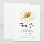 水モダン色フローラ植物記念館 サンキューカード (正面/裏面)