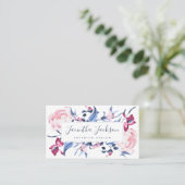 水モダン色フローラ牡丹 名刺 (スタンド正面)