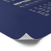 水モダン色フローラ2018カレンダー ポスター (角)