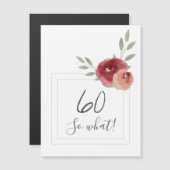 水モダン色フローラ60誕生日磁石 (正面/裏面)