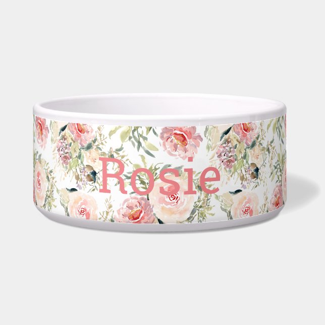 水モダン色フローラ ボウル (正面)