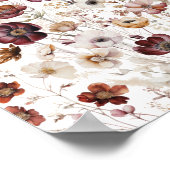 水モダン色フローラ ポスター (角)