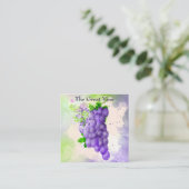 水モダン色ブドウ畑またはレストラン スクエア名刺 (スタンド正面)