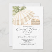 水モダン色ブライダルシャワーピクニック 招待状 (正面)