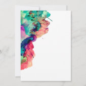 水モダン色ブライダルシャワー1 招待状 (裏面)