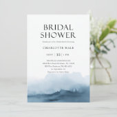 水モダン色ブライダルシャワー 招待状 (スタンド正面)