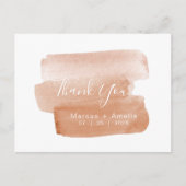 水モダン色ブラシストロークミニマリストありがとう ポストカード (正面)