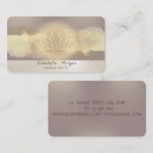 水モダン色ブラシ画蓮花 名刺 (正面/裏面)