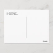 水モダン色ブラックバラ結婚ズサンキュー ポストカード (裏面)