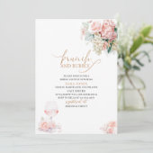 水モダン色ブランチとバブリーブライダルシャワー 招待状 (スタンド正面)