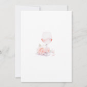 水モダン色ブランチとバブリーブライダルシャワー 招待状 (裏面)