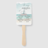 水モダン色ブルーシンプル海ク結婚ルーズ ハンドファン (裏面)