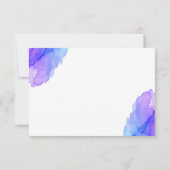 水モダン色ブルーパープルターコイズありがとう サンキューカード (裏面)