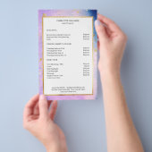 水モダン色ブルーピンク金ゴールド チラシ (ハンドル)