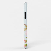 水モダン色ブルーnピンクフローラバラ Case-Mate iPhoneケース (裏面/右)