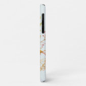 水モダン色ブルーnピンクフローラバラ Case-Mate iPhoneケース (裏面/左)