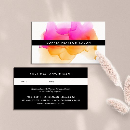 水モダン色ブロ |アポイントメントカード 予約カード