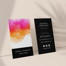 水モダン色ブロ |垂直ソーシャルメディア 名刺