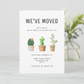 水モダン色プラントおもしろい引っ越しましたニューホーム 案内状 (スタンド正面)