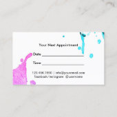 水モダン色ヘアサロンアポイントメント#3 予約カード (裏面)