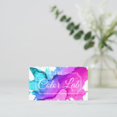 水モダン色ヘアサロンアポイントメント#3 予約カード (スタンド正面)