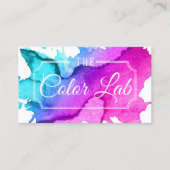 水モダン色ヘアサロンアポイントメント#3 予約カード (正面)