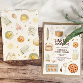 水モダン色ベーキングパーティーブライダルシャワー 招待状