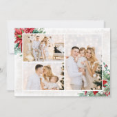 水モダン色ホリデーフォトコラージュクリスマス カード (裏面)