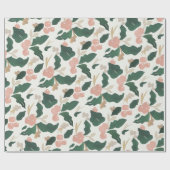 水モダン色ホリ葉と果実 ラッピングペーパー (フラット)