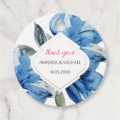 水モダン色ボホインディゴブルー抽象芸術 フェイバータグ (正面)