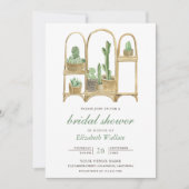 水モダン色ボホサボスブライダルシャワー 招待状 (正面)