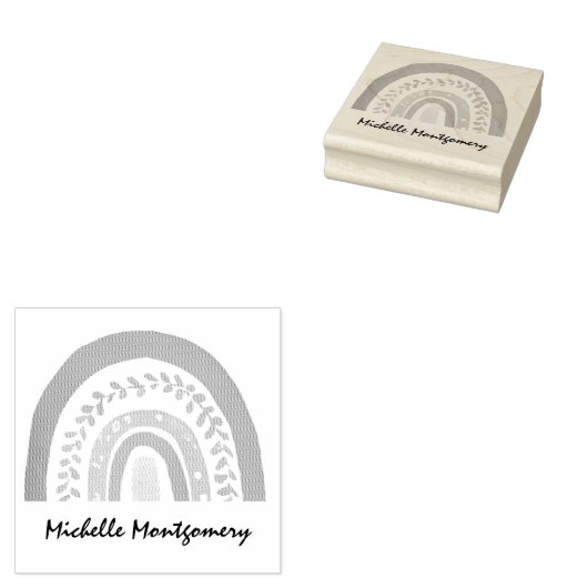 水モダン色ボホレインボーカスタム女子かわいい ラバースタンプ (押印)