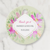 水モダン色ボホ薄紫フローラエレガント フェイバータグ (正面)