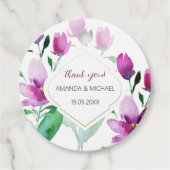 水モダン色ボホ薄紫フローラ フェイバータグ (正面)