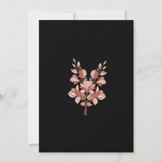 水モダン色ボーホ結婚式招待状 招待状 (裏面)