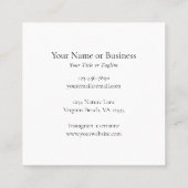 水モダン色ポピーフローラ スクエア名刺 (裏面)