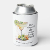 水モダン色マルガパーソナライズされたリタ結婚ス 缶クーラー (缶正面)