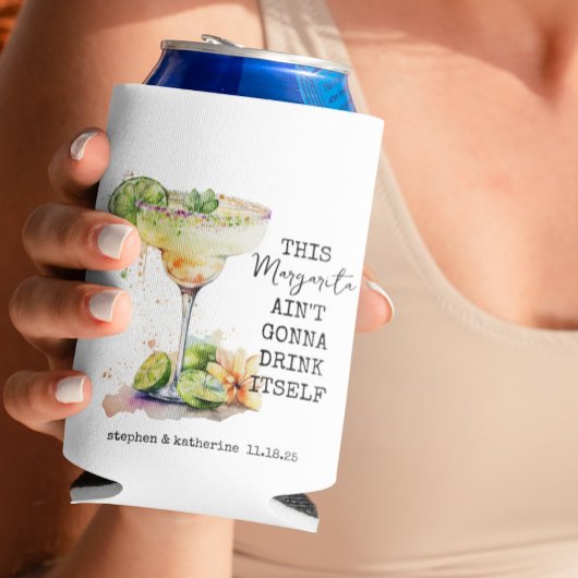 水モダン色マルガパーソナライズされたリタ結婚ス 缶クーラー