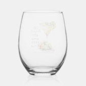 水モダン色マルガリータ結婚ズ ステムなしワイングラス (裏面)