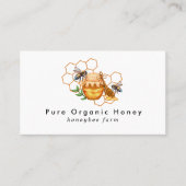 水モダン色ミツバチ付きミツバチ 名刺 (正面)