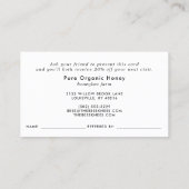 水モダン色ミツバチ付きミツバチ 紹介カード (裏面)