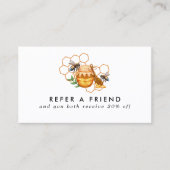 水モダン色ミツバチ付きミツバチ 紹介カード (正面)