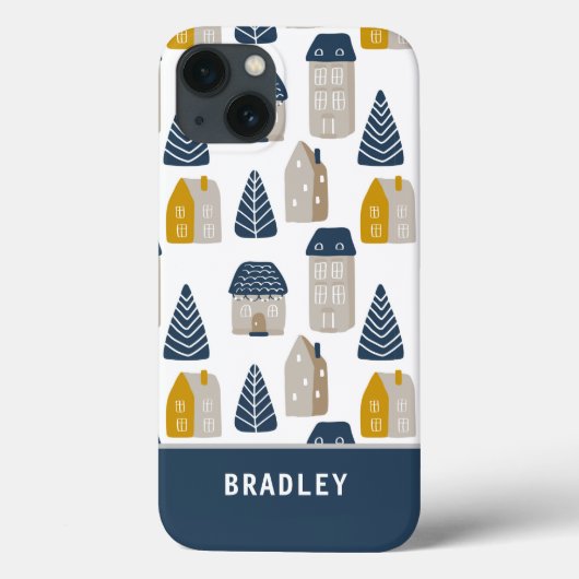 水モダン色ミニマリストハウスパターン名 Case-Mate iPhoneケース (裏面)