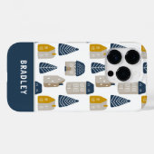 水モダン色ミニマリストハウスパターン名 Case-Mate iPhoneケース (裏面 (横))