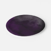 水モダン色ムーディプラムパープルウェディングパーティー ペーパープレート (アングル)