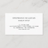 水モダン色メイクアップアーティスト 名刺 (裏面)
