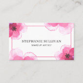 水モダン色メイクアップアーティスト 名刺 (正面)