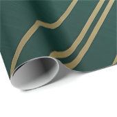 水モダン色メタリック金ゴールド緑 ラッピングペーパー (ロールコーナー)