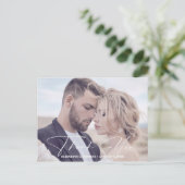 水モダン色メッセージ写真バラ金ゴールドID816 案内ポストカード (スタンド正面)